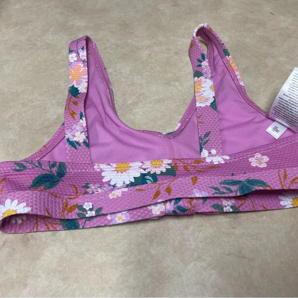 Lavender & daisies bathing suit bikini swim top